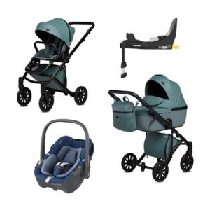 Wózek dziecięcy Anex Zestaw 3w1 e/type + Fotelik Maxi Cosi Pebble 360 + Baza FamilyFix 360