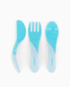 Twistshake Plastikowe Sztućce 6m+ Pastelowo Niebieskie