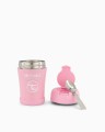 Twistshake Pojemnik Termiczny z Łyżką 350ml Pastelowo Różowy