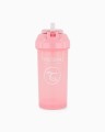 Twistshake Butelka ze Słomką 360ml Pastelowa Różowa