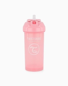 Twistshake Butelka ze Słomką 360ml Pastelowa Różowa