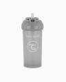Twistshake Butelka ze Słomką 360ml Pastelowa Szara