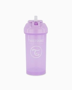 Twistshake Butelka ze Słomką 360ml Pastelowa Fioletowa