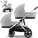 Wózek bliźniaczy Cybex Gazelle S 2.0 dwie spacerówki i dwie gondole