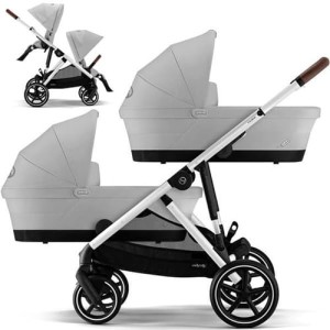 Wózek bliźniaczy Cybex Gazelle S 2.0 dwie spacerówki i dwie gondole
