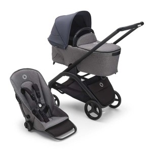 Wózek 2w1 Bugaboo Dragonfly - Rama Black/Grey Melange